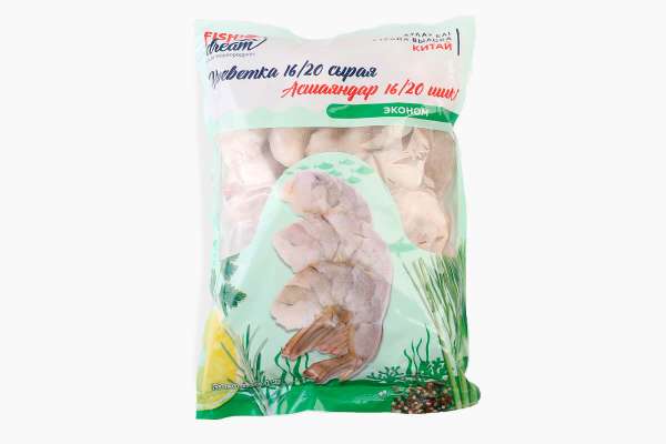 Креветки замороженные в сыром виде без головы в панцире Fish Dream, 1 кг