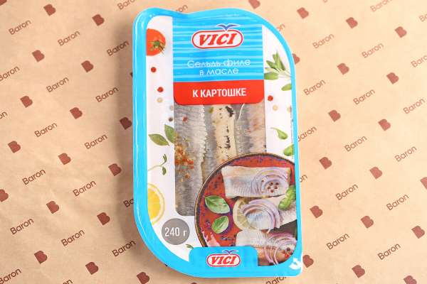 Сельдь филе в масле к картошке Vici, 240 г