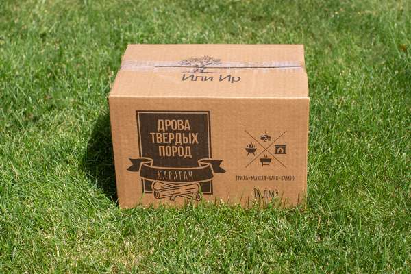 Дрова из твердых пород (карагач) в коробке