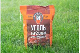Уголь березовый брикетированный, 4 кг