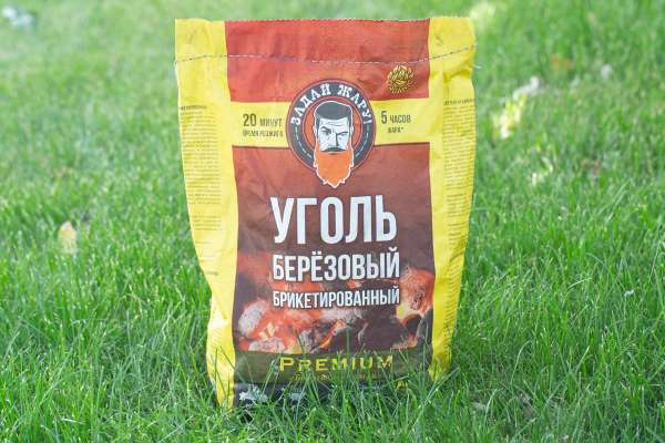 Уголь березовый брикетированный, 2 кг