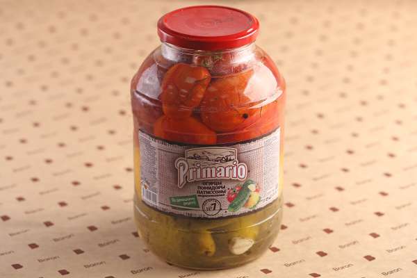 Ассорти овощное №7 огурцы, помидоры, патиссоны Primario, 2 кг