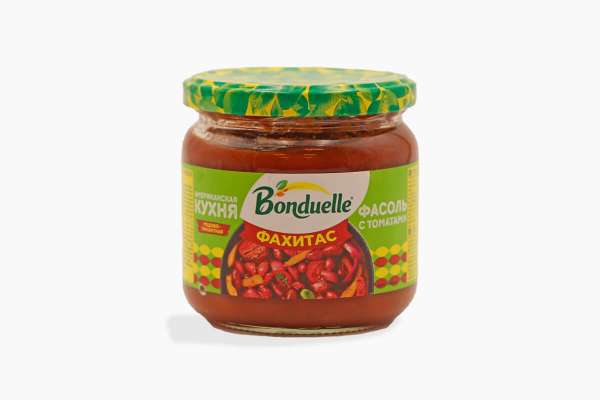 Фасоль красная в соусе с томатами фахитас Bonduelle, 350 мл