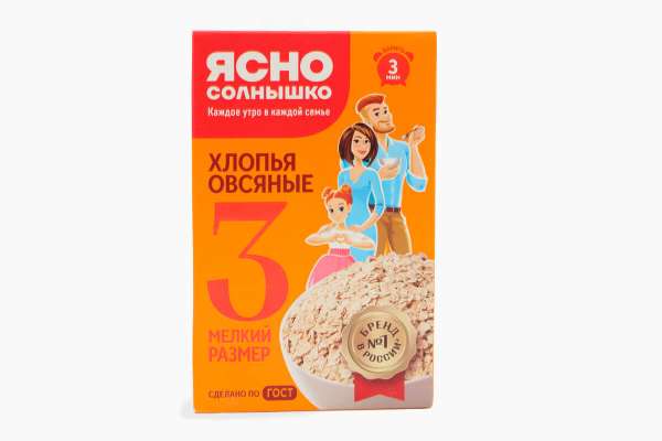 Хлопья овсяные №3 «Ясно Солнышко», 350 г