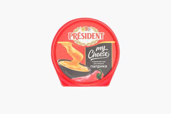 Сыр плавленый для закусок «Паприка» My Cheese President, 125 г
