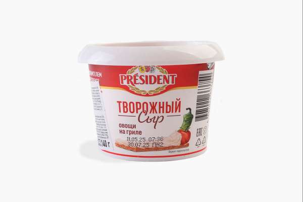 Сыр творожный овощи на гриле President, 140 г