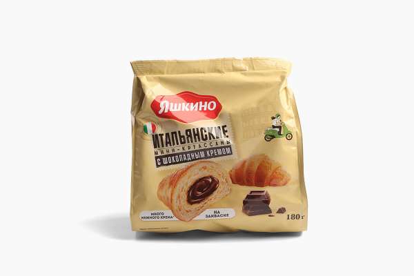 Круассаны-мини с шоколадным кремом «Яшкино», 180 г