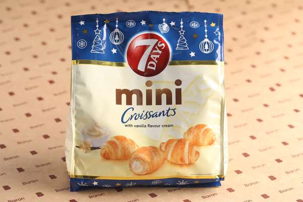 Круассаны-мини ванильные 7Days, 200 г
