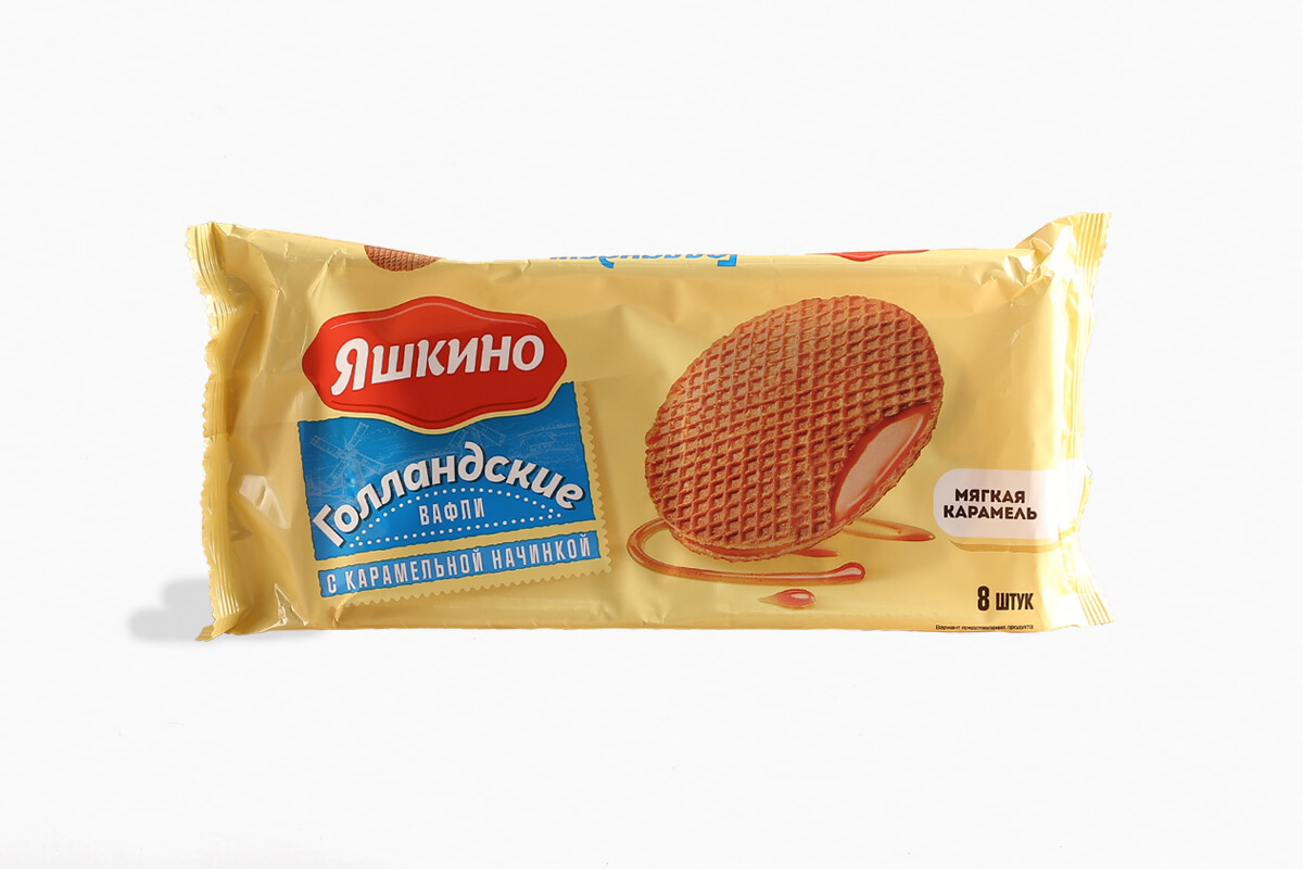 Вафли Голландские «Яшкино» с карамельной начинкой, 290 г с доставкой на ...