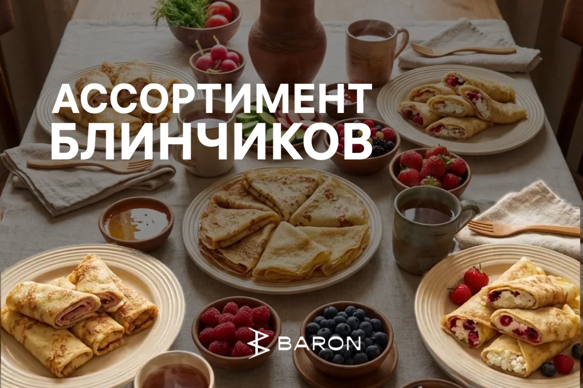 Ассортимент блинчиков от Baron!