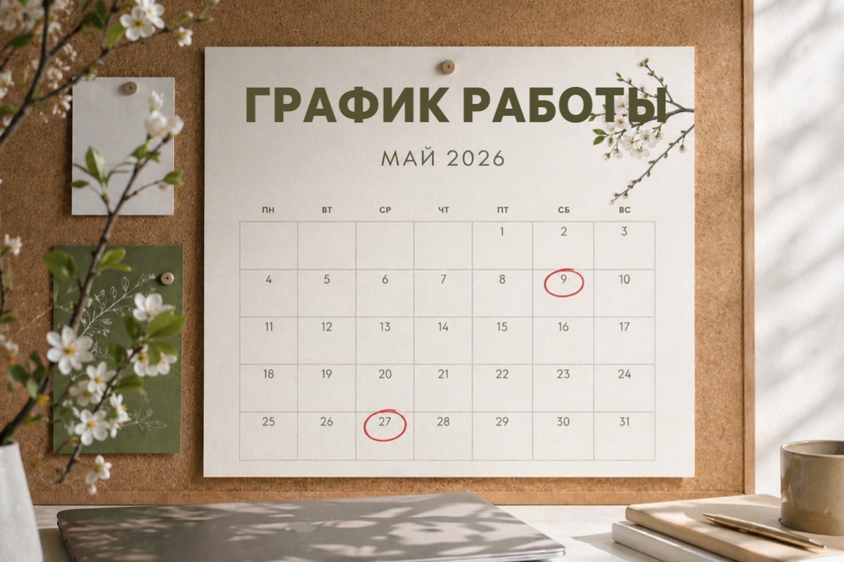 График работы доставки и фирменного магазина в мае 2026 года!