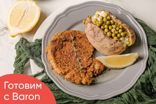 Свиные шницели с картофелем