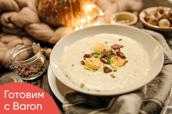 Картофельный суп с варениками